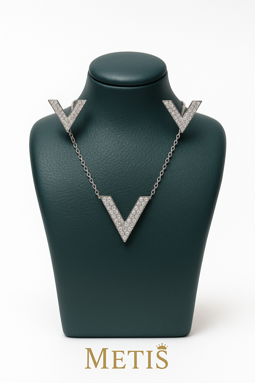 نیم ست نگین دار کد 2