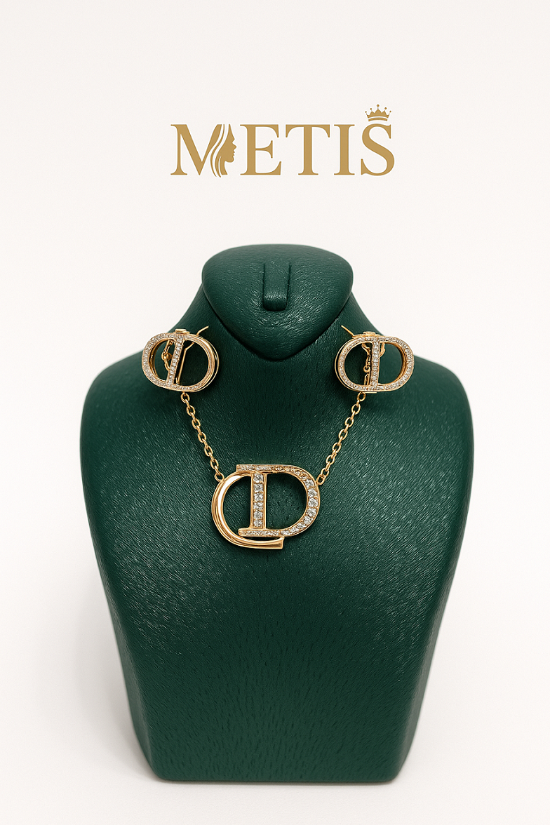 نیم ست  نگین دار حروف کد 5