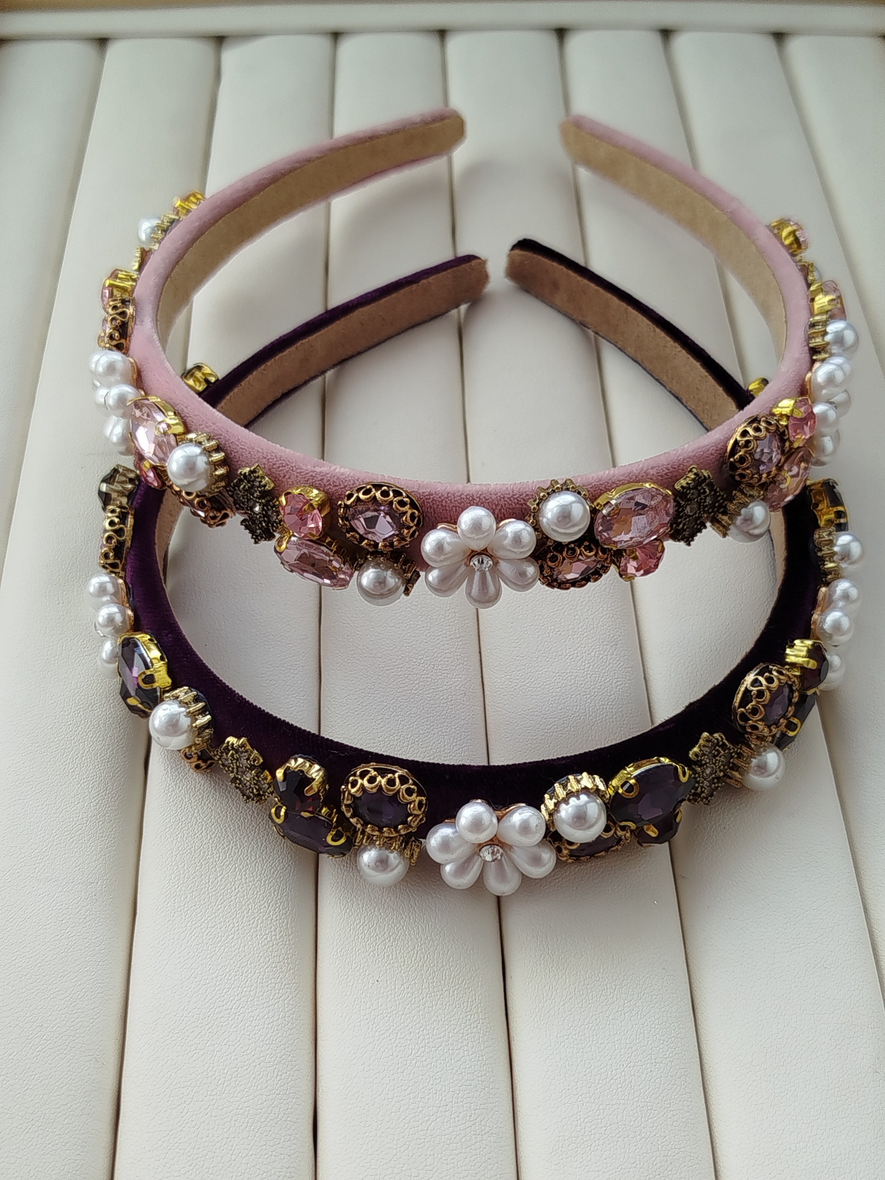 تل خارجی فول نگین گل مرواریدی کد 11