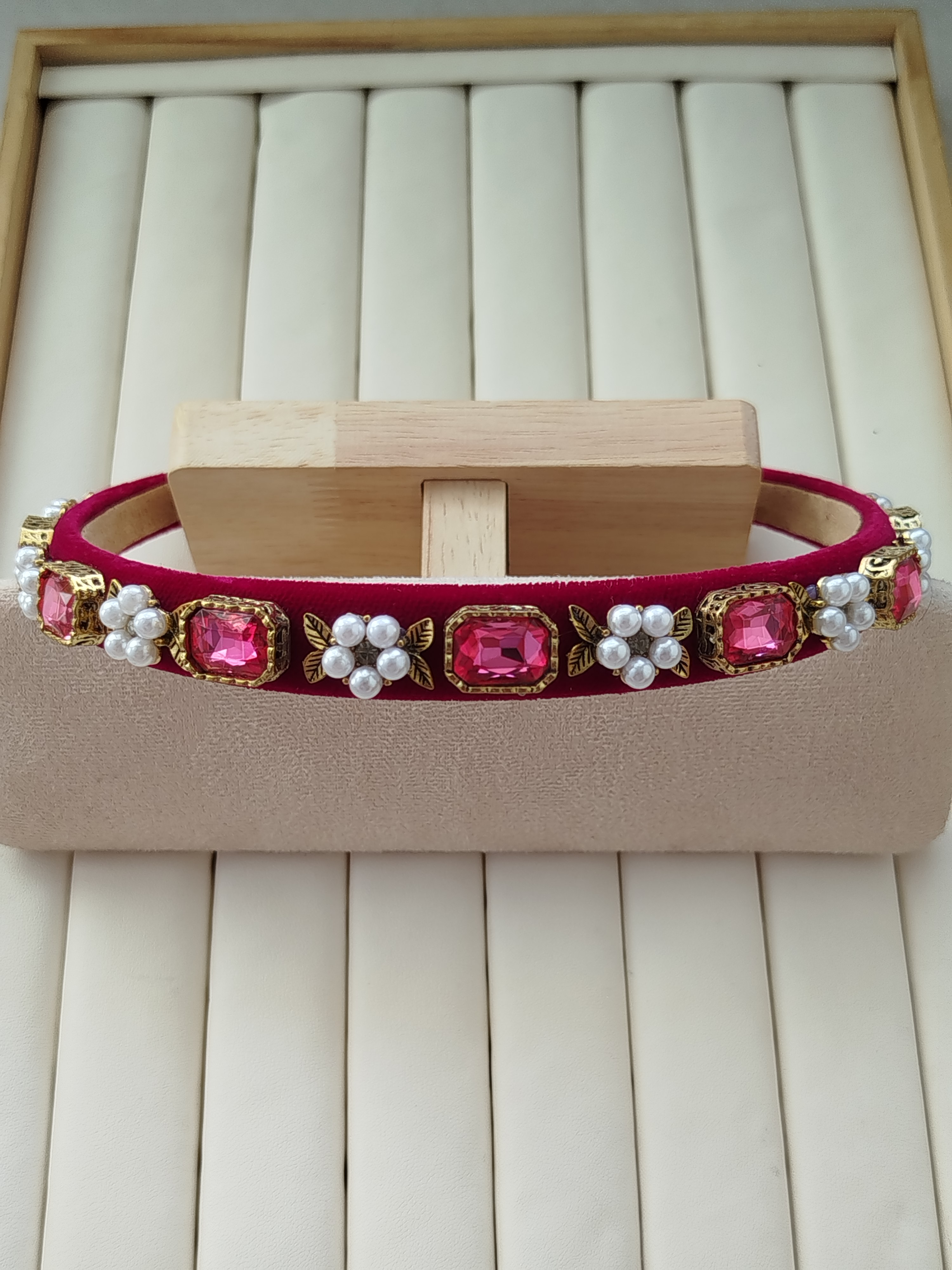 تل خارجی مخمل فول نگین کل 16