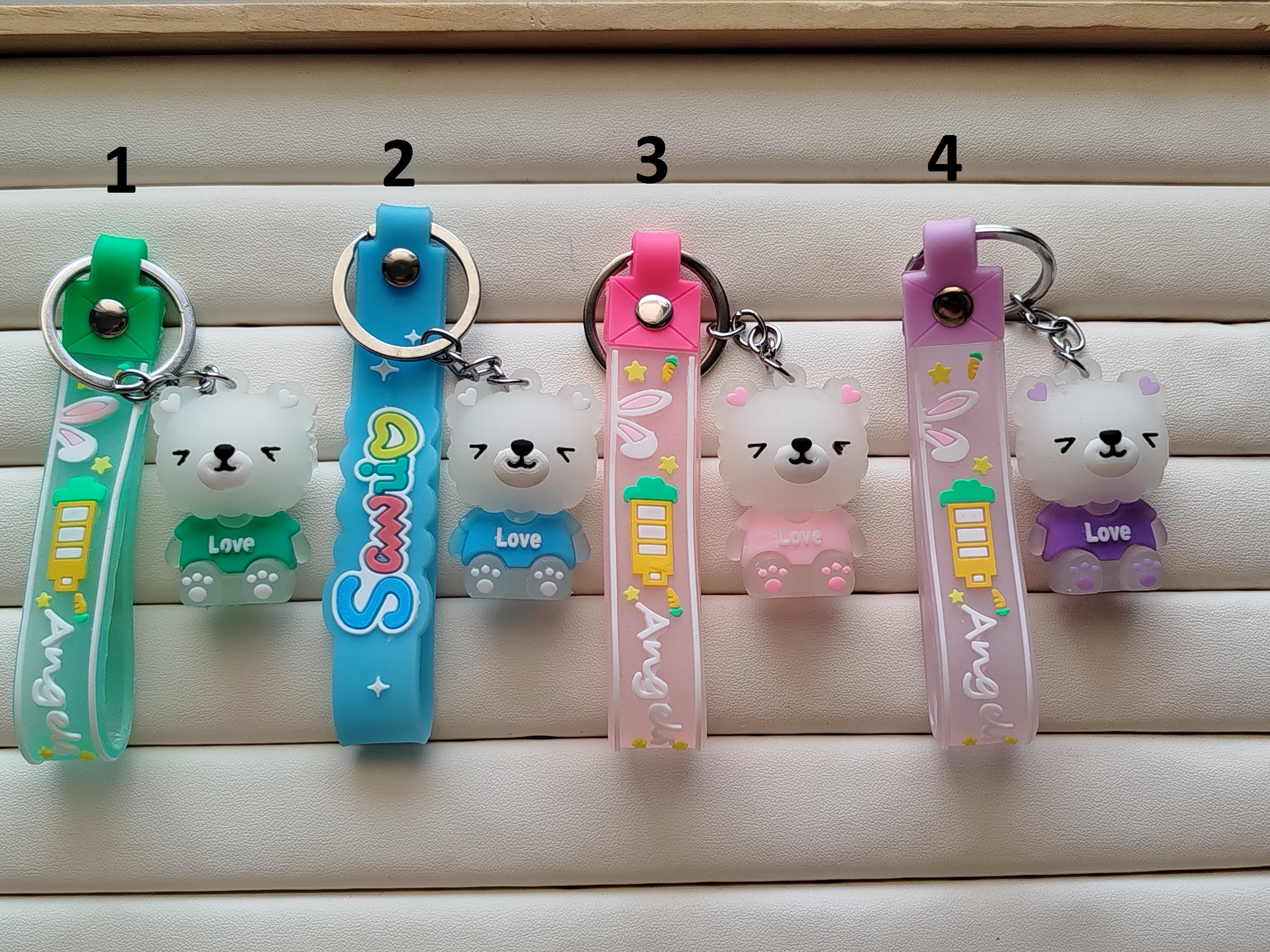 جا کلیدی حلقه نقره ای-خرسی love- کد 13