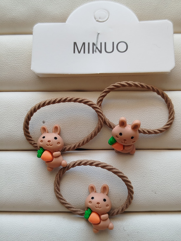 کش مو بچگانه خرگوشی بسته 3 عددی کد 59