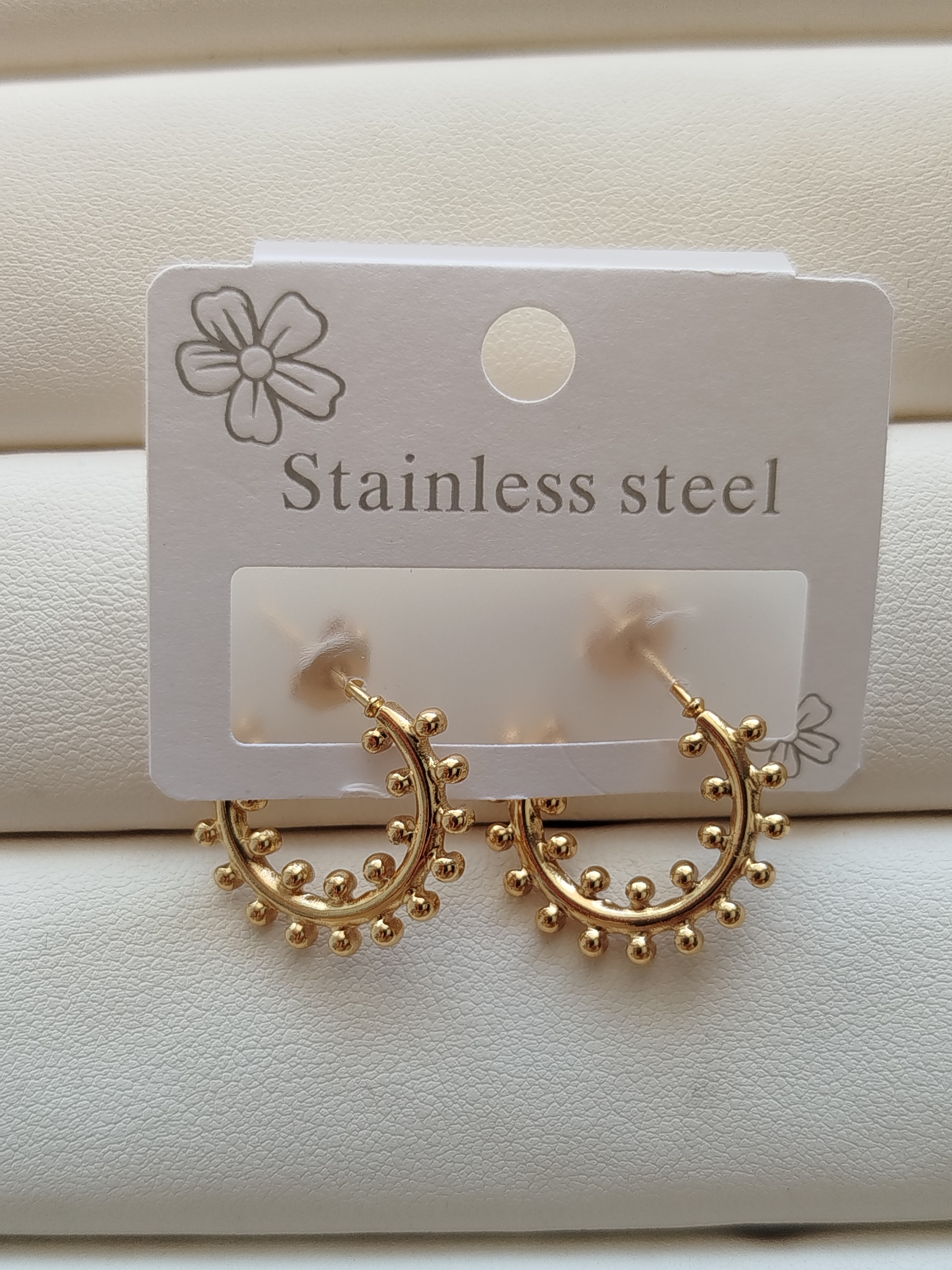 گوشواره میخی طرح طلا کد 75