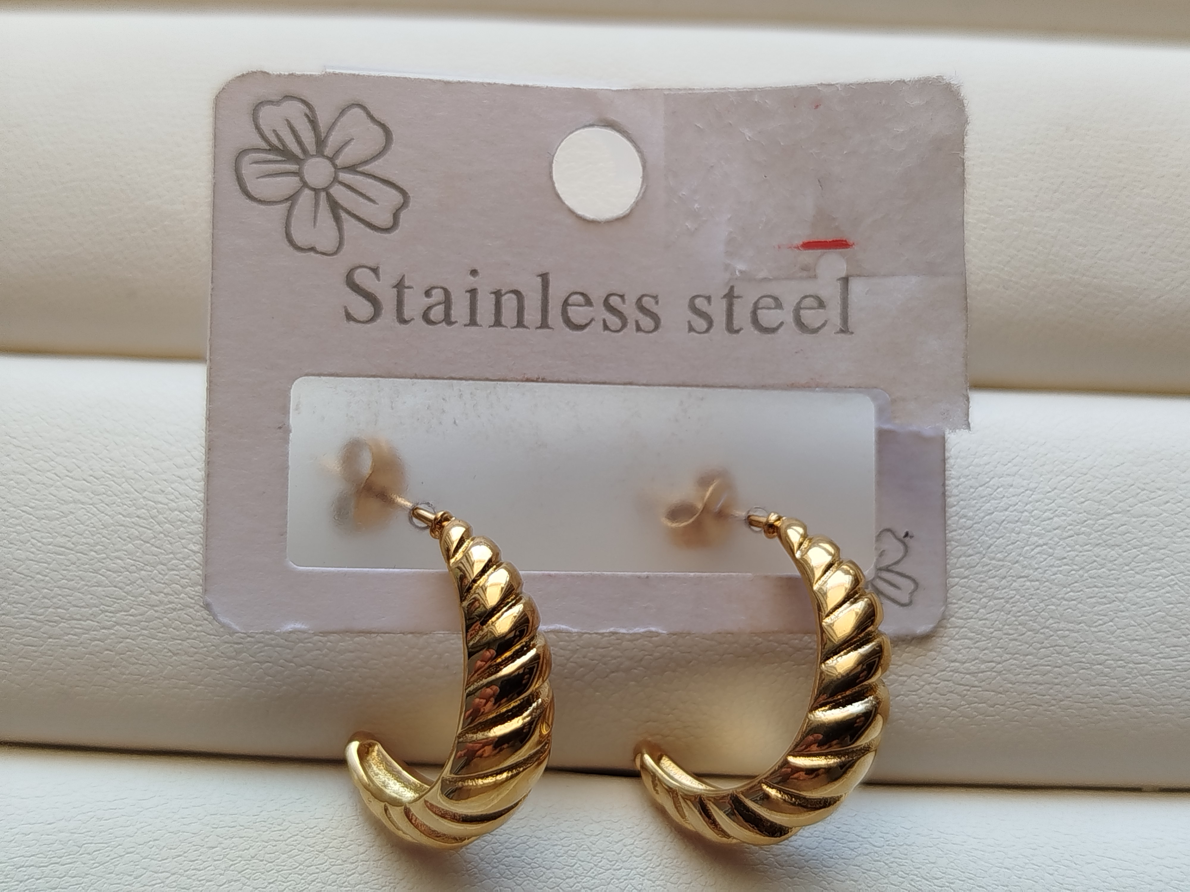 گوشواره  هلالی طرح طلا کد 80