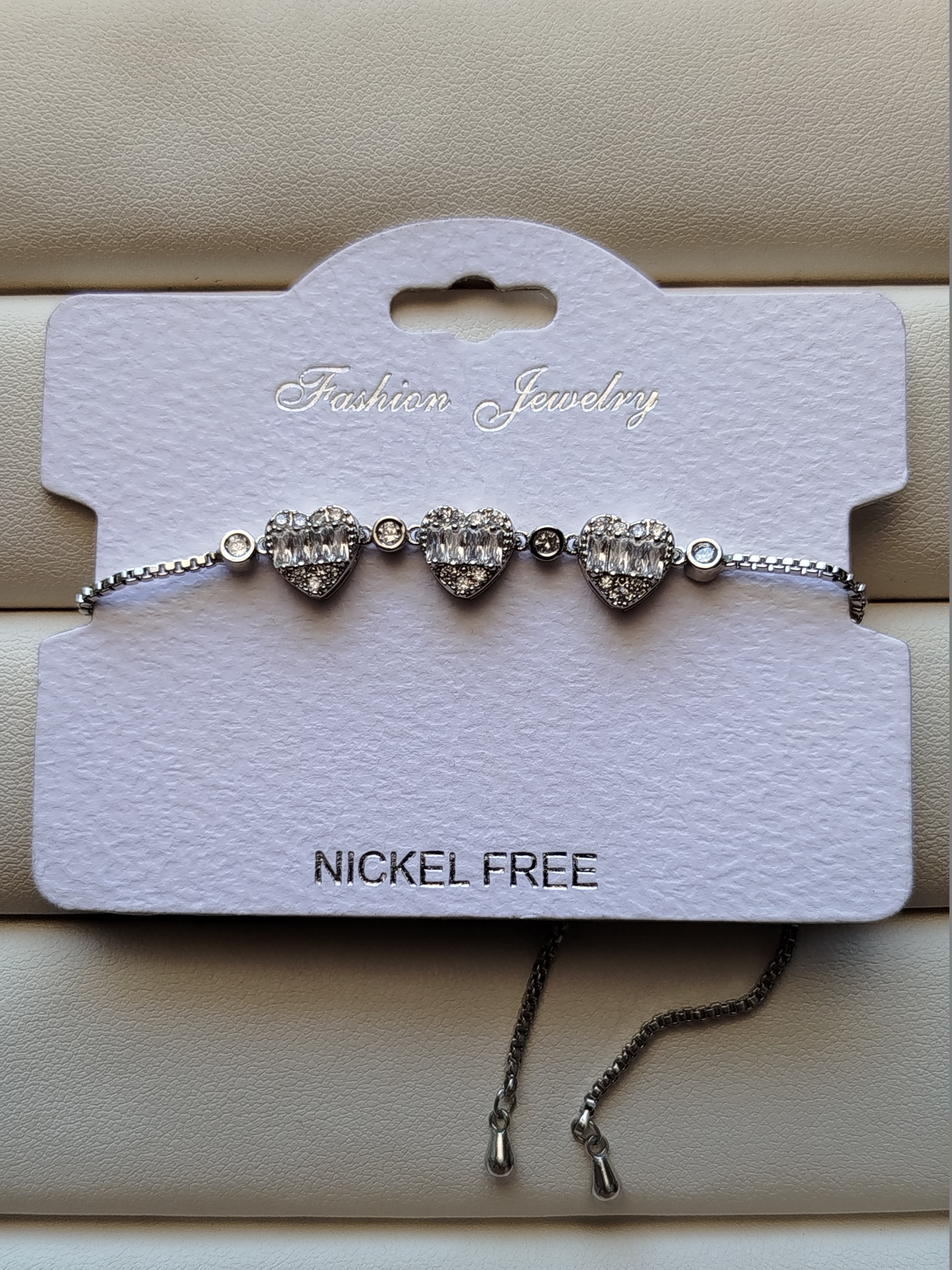 دستبند کراواتی نگین تنیسی طرح قلب کد 24