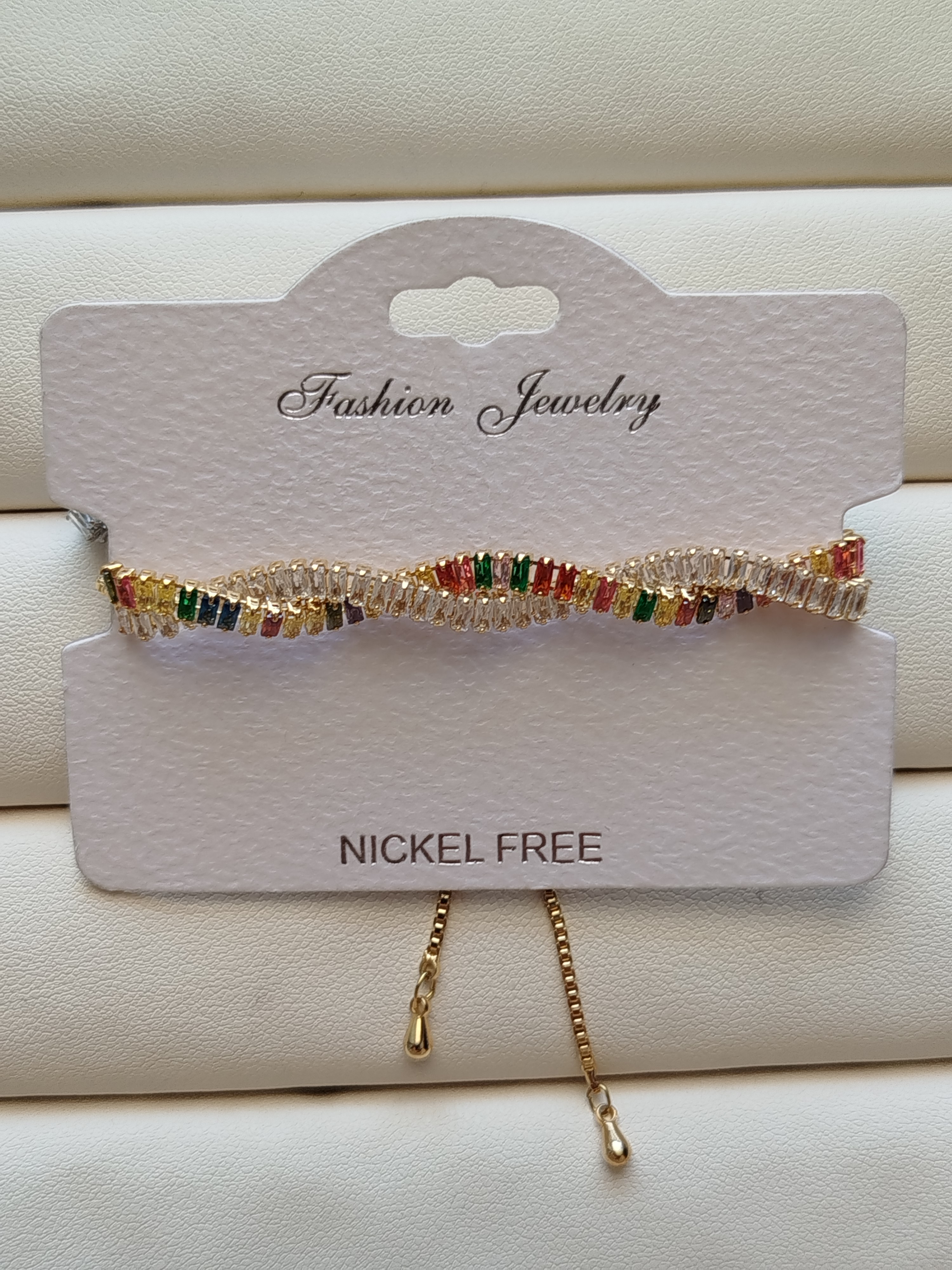 دستبند کراواتی دو ردیف نگین تنیسی پیچ کد 29