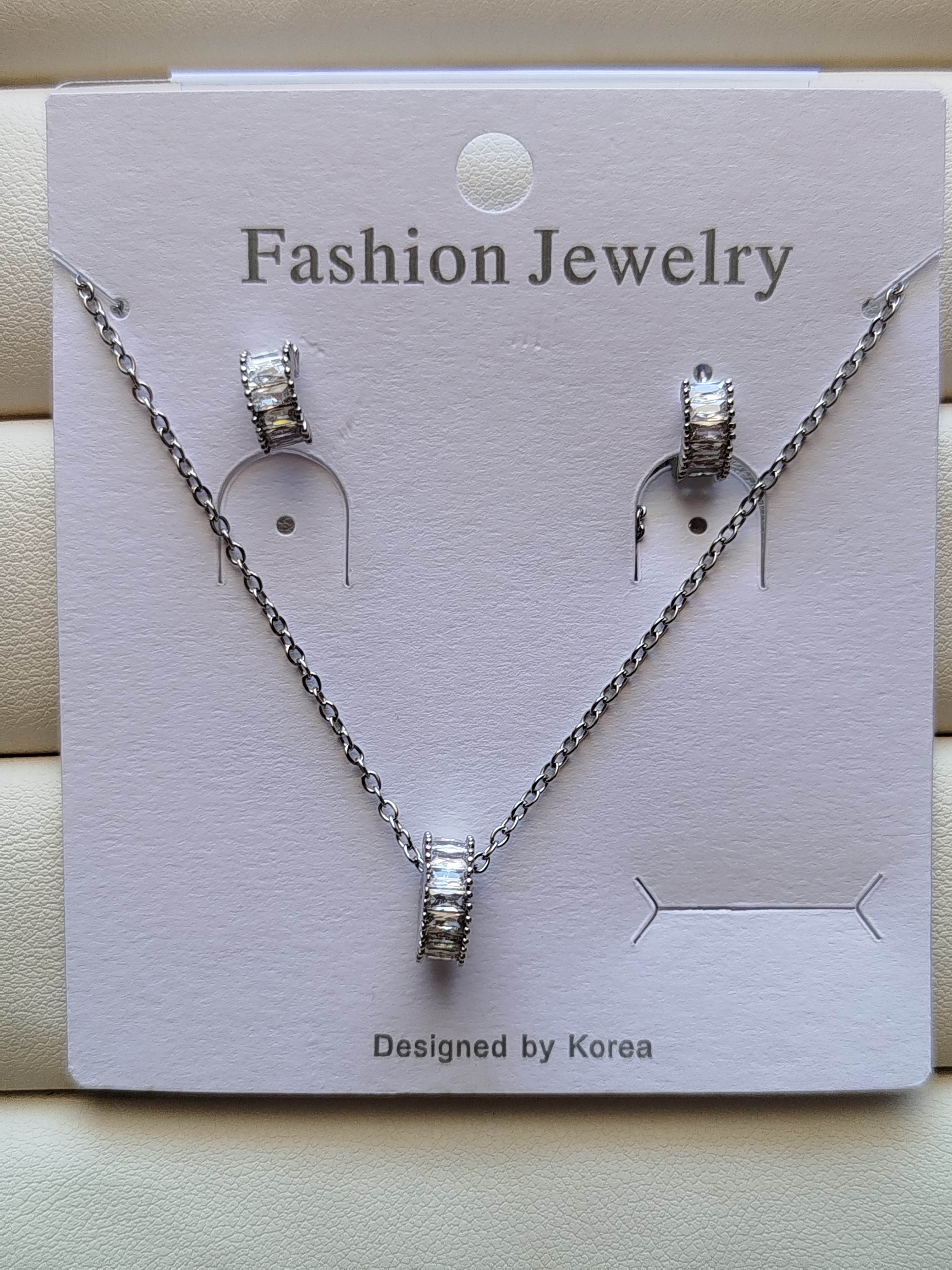 نیم ست  ظریف نگین تنیسی  رینگی کد 7