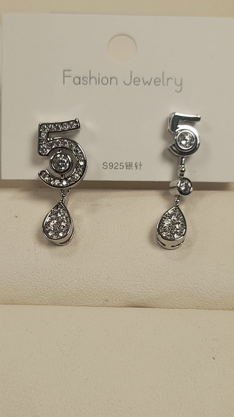 گوشواره نگین دار آویز تابه تا کد 125