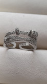 انگشتر نگین دار فری سایز مدل 3 لاین کد 17