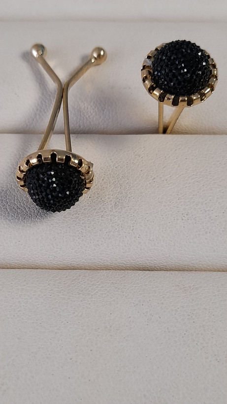 گیره روسری نگین مشکی کد 3