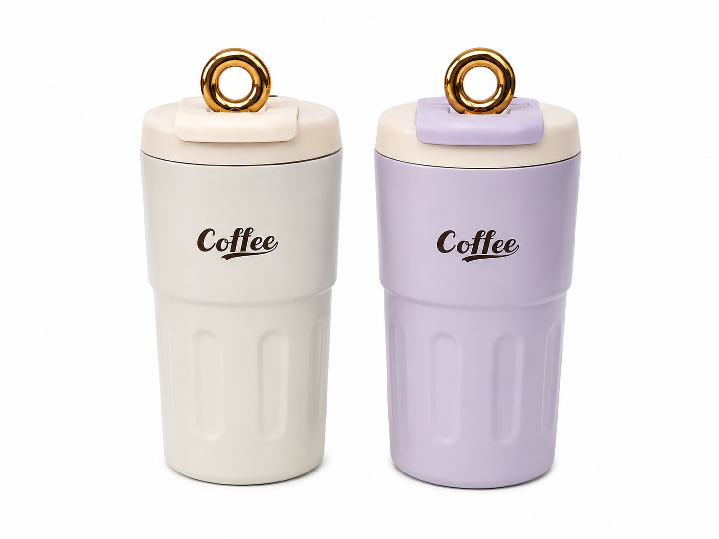 تراول ماگ (قمقمه) استیل حجم 500 ملی لیتر(بدون سنسور) مدل coffee کد 44