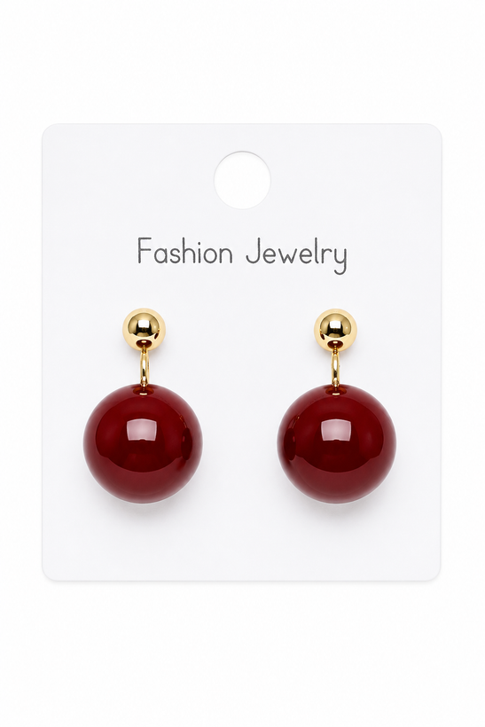 گوشواره طرح گیلاسی کد 114
