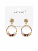 گوشواره حلقه ای اویز کد 130